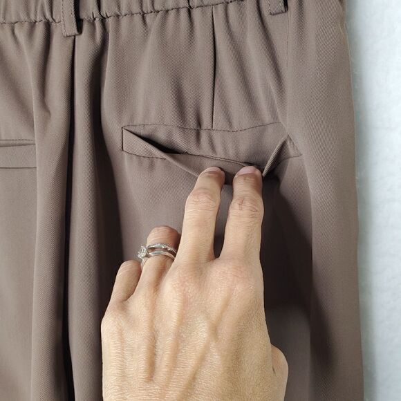 Lot of 3 Wide Legged Pants Grey, Brown, Black Trousers Size Small - Picture 17 of 17